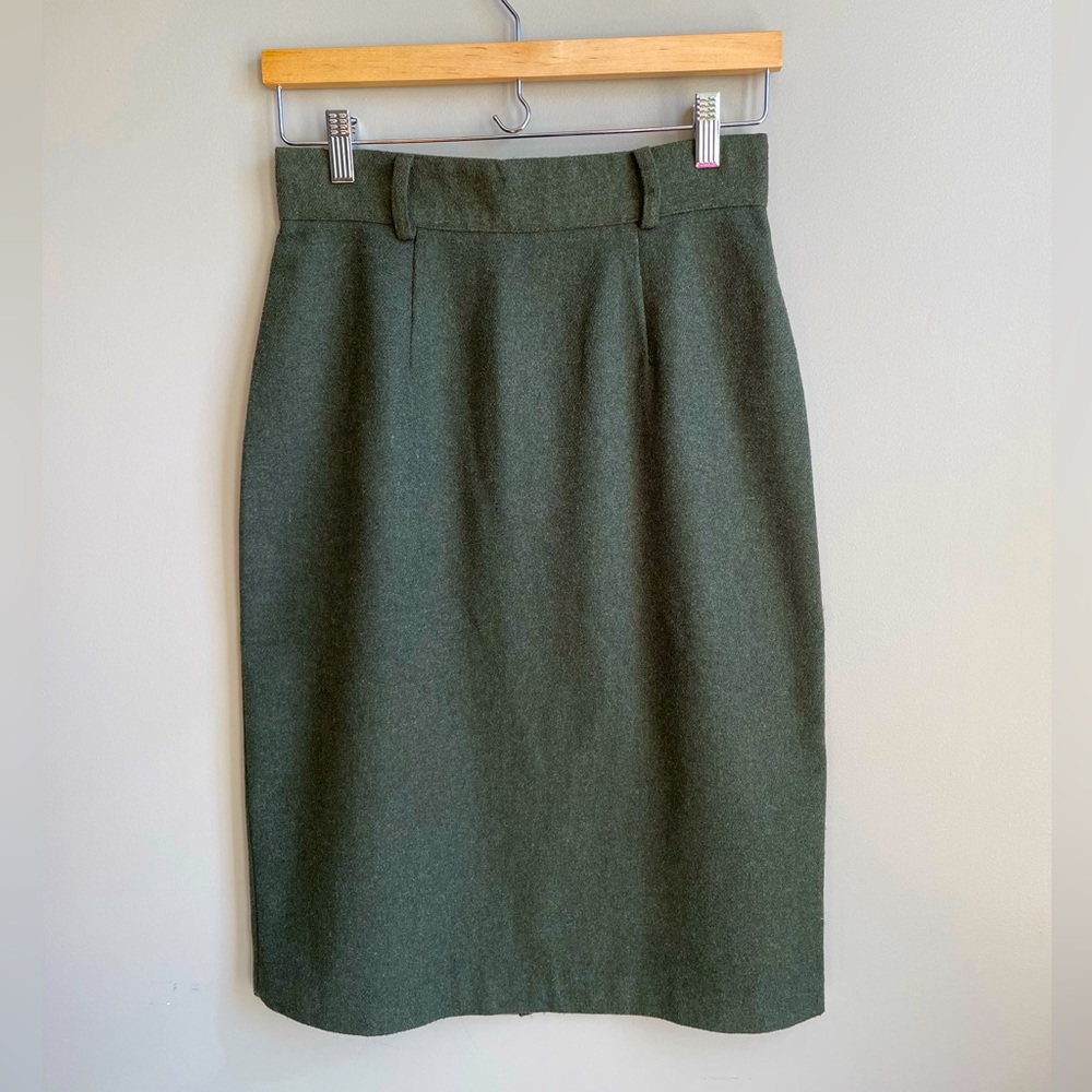 Vintage Wool Straight Skirt